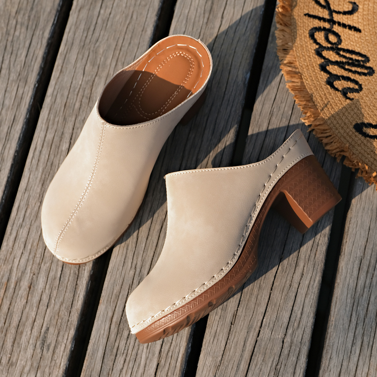 Street Fashion Events - Yastıklı Kadın Sandaletleri Çiçek Desenli Oyuk