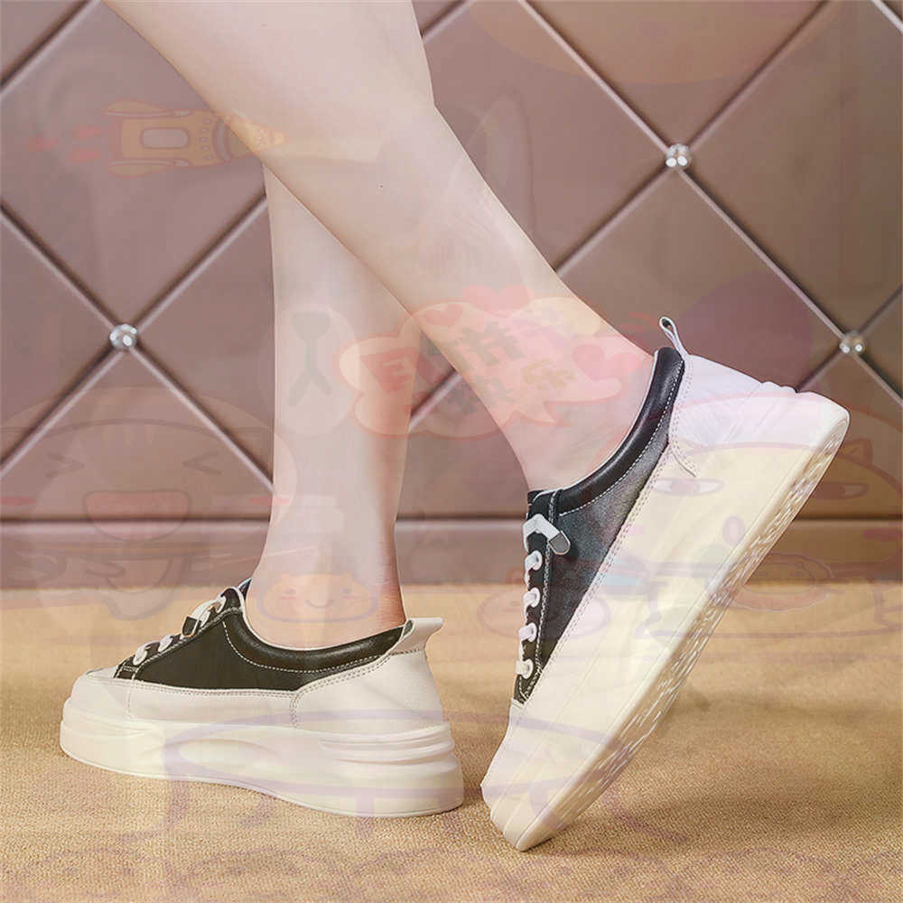 Guangzhou Street Fashion - Bağcıklı Tıknaz Loafer'lar Kadın Kaykay Spor