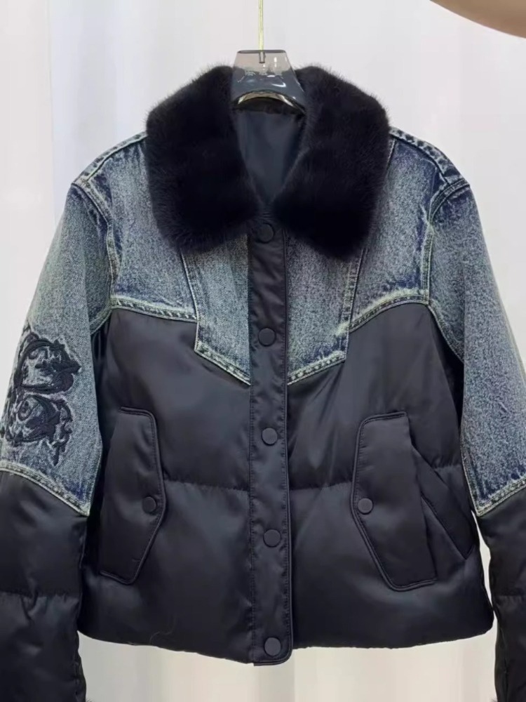 Street Fashion Store - Kısa Kaz Tüyü Dolgulu Ceket Sonbahar