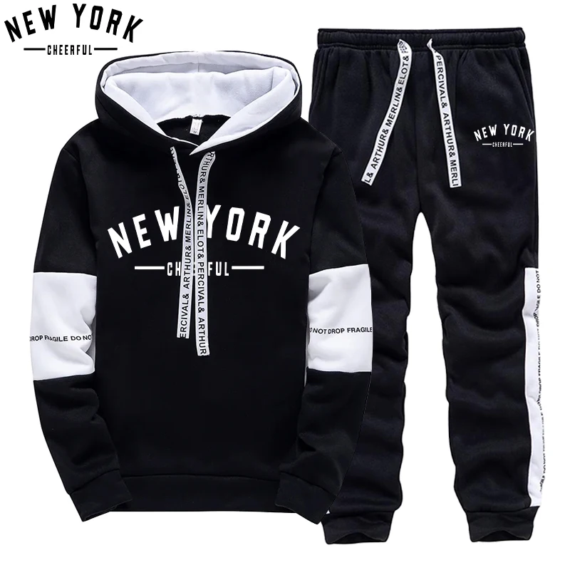 Street Fashion Urban - Erkek Takımı/Hoodie/Pantolon Şehir Modası Sonbahar Günlük