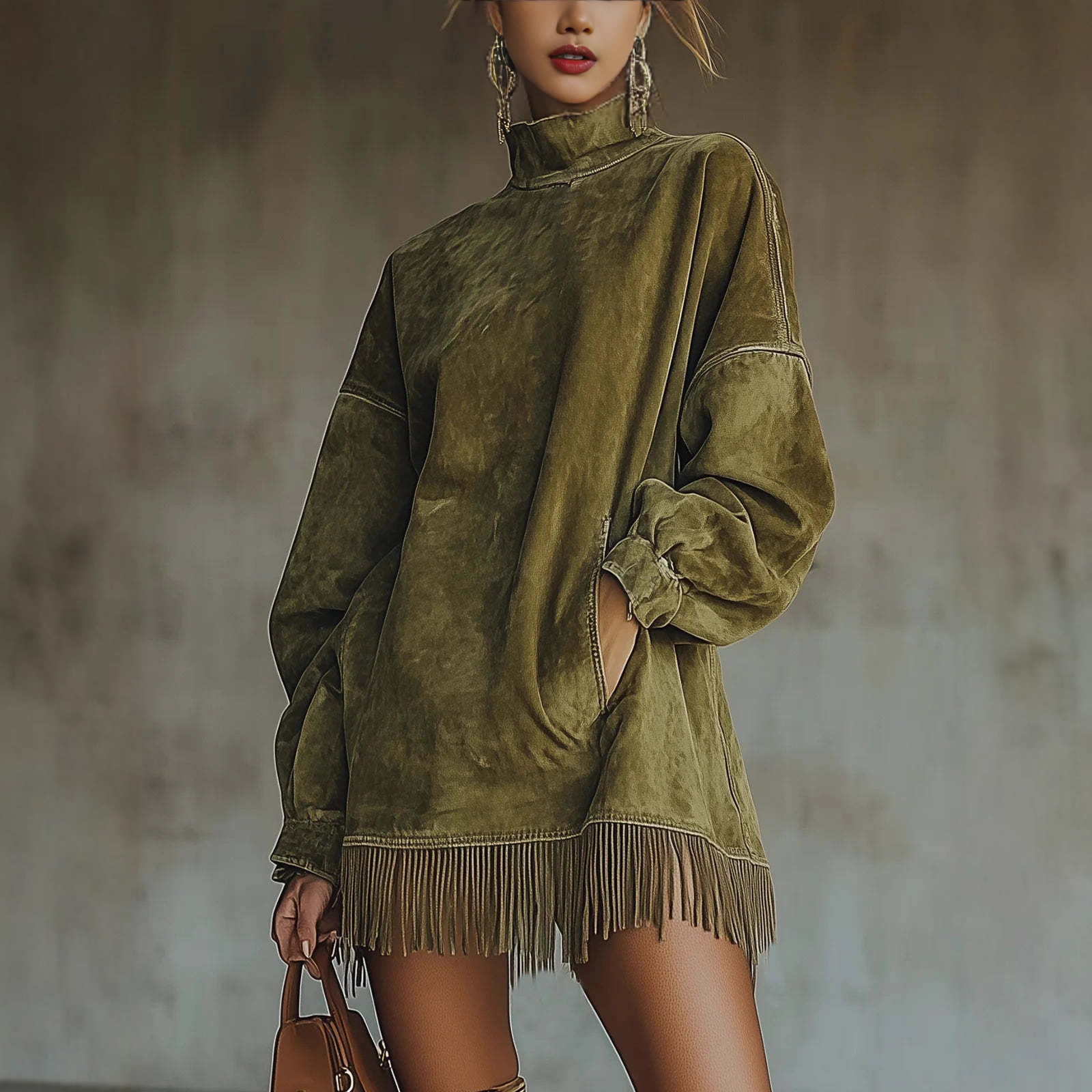 Guangzhou Street Fashion - 2026 Yeni Moda Püsküllü Uzun Kollu