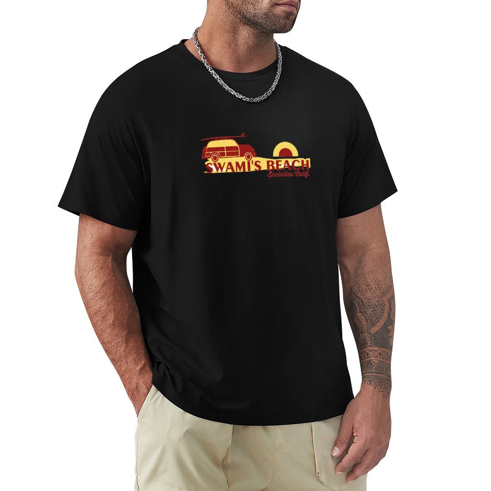 Street Fashion California - Swami's Beach - Kaliforniya. Tişört Sokak