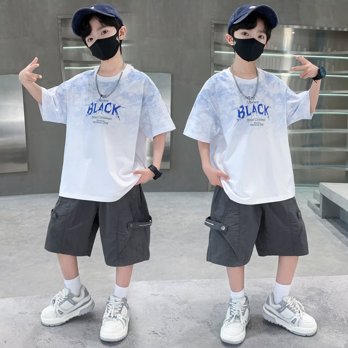 Street Fashion Japan 2025 - Yeni Yazlık Erkek Çocuk Takımı 120-170