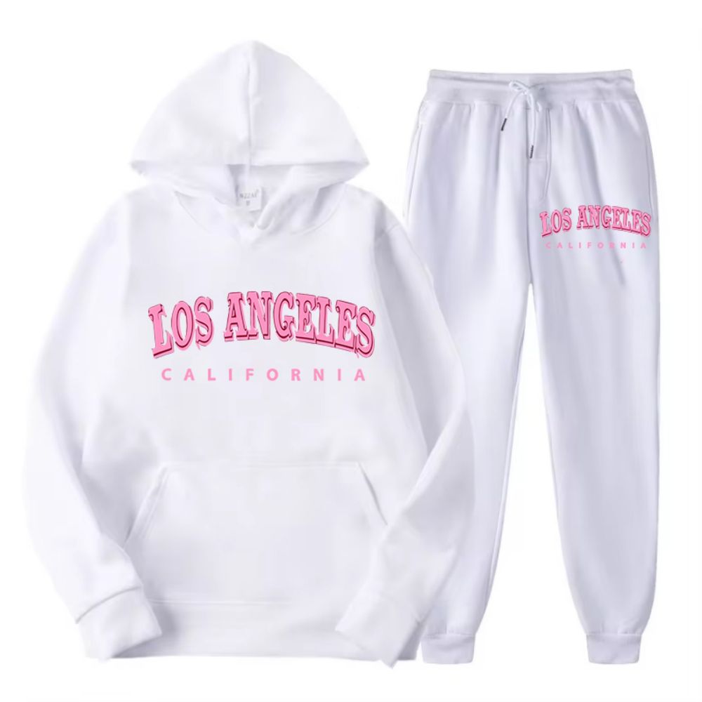 Street Fashion California - Iki parçalı Set sokak bayan Hoodie