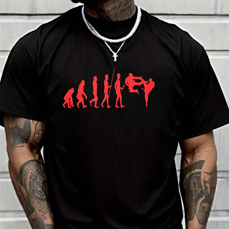 Street Fashion Evolution - Karate Evolution Baskılı Erkek Grafik Baskılı