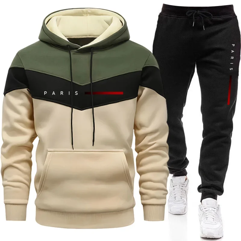 Street Fashion Outfit - Paris Modası Erkek Kapüşonlu Takım Günlük