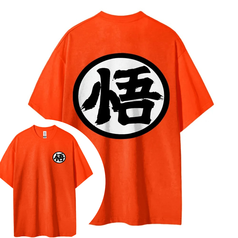 Street Fashion Japan Brand - Dragon Ball Hotblooded Animasyon Trendi Kısa