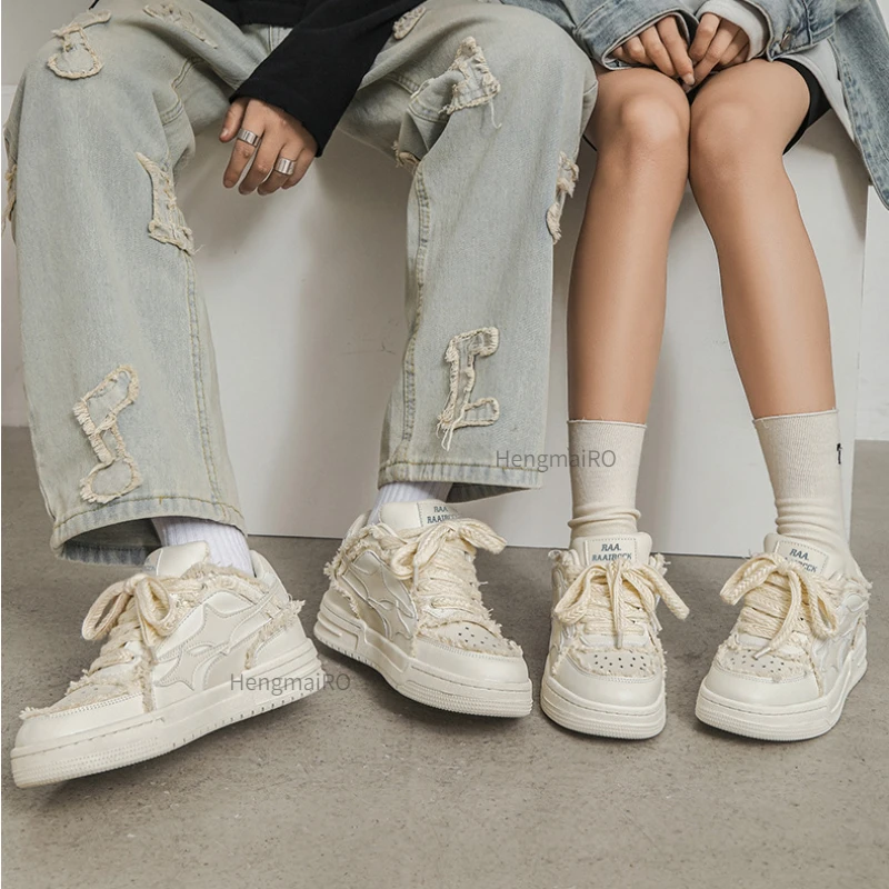 Kadın ayakkabı adam Retro yıld - Street Fashion Couple incelemesi ve fiyatı