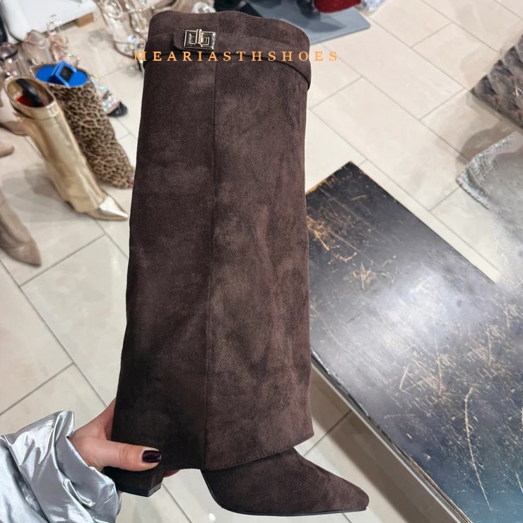 Kadın Kalın Topuklu Diz Üstü Ç - Street Fashion Winter 2025 incelemesi ve fiyatı