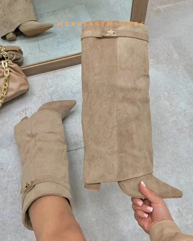 Kadın Kalın Topuklu Diz Üstü Ç - Street Fashion Winter 2025 incelemesi ve fiyatı