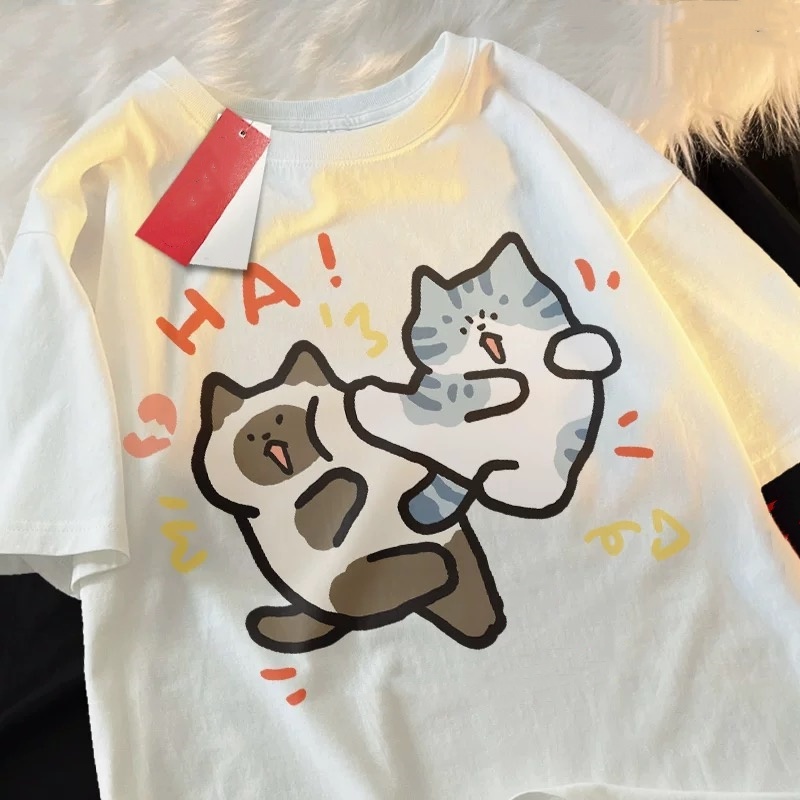 ZAZOMDE 2025 Komik Kedi Baskı  - Street Fashion Japan 2025 incelemesi ve fiyatı