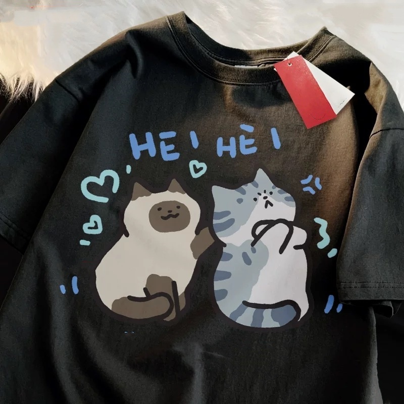 ZAZOMDE 2025 Komik Kedi Baskı  - Street Fashion Japan 2025 incelemesi ve fiyatı