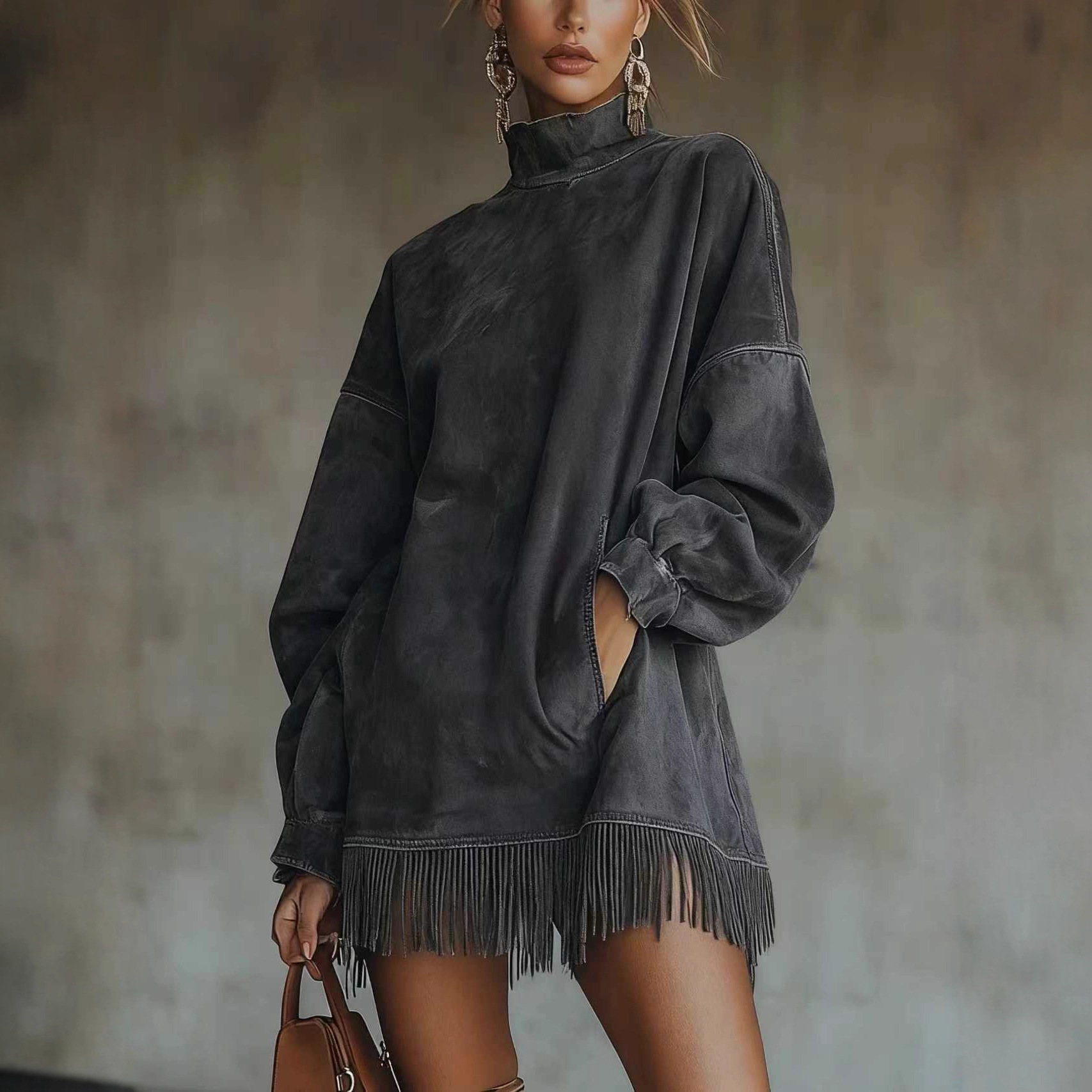 2026 Yeni Moda Püsküllü Uzun K - Guangzhou Street Fashion incelemesi ve fiyatı