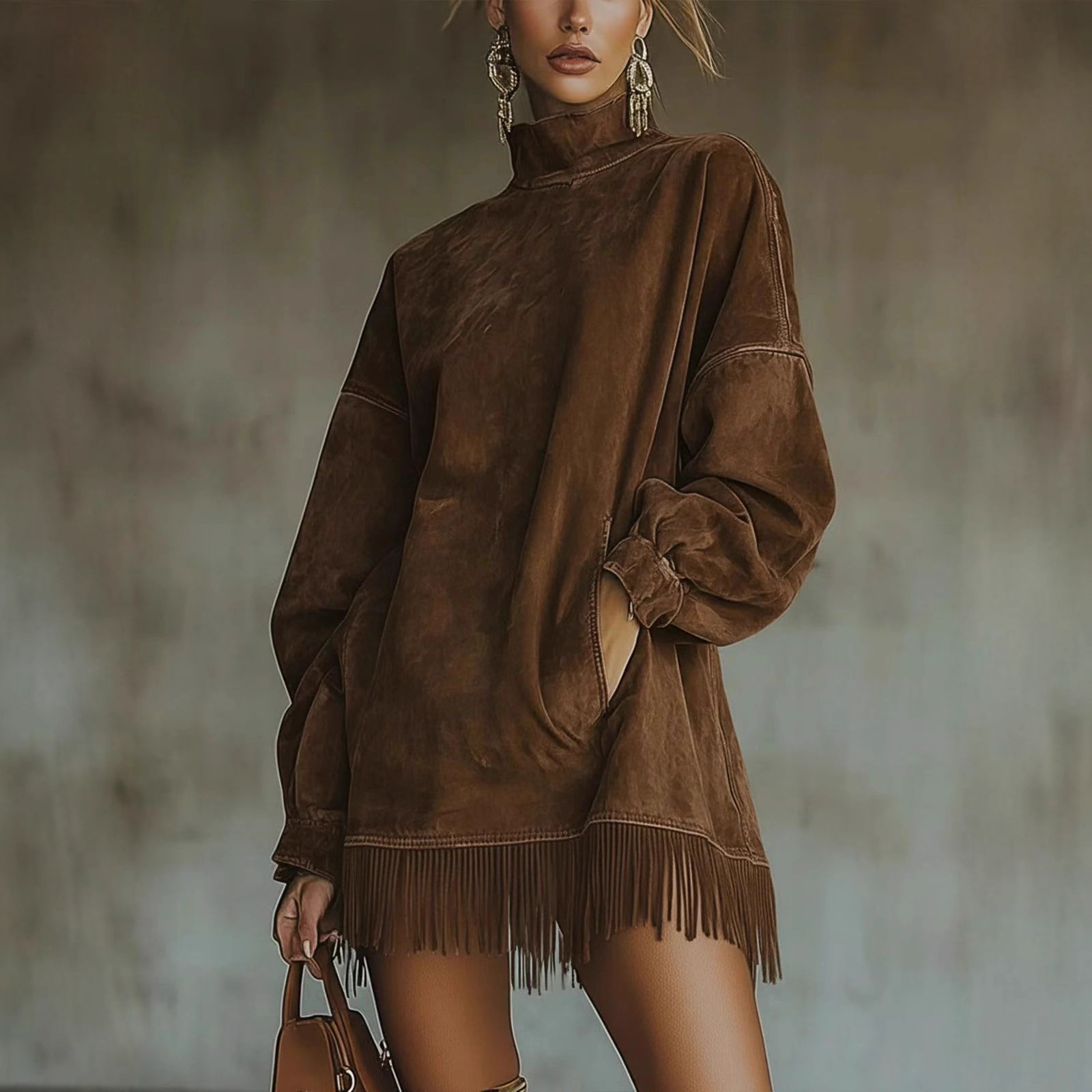 2026 Yeni Moda Püsküllü Uzun K - Guangzhou Street Fashion incelemesi ve fiyatı