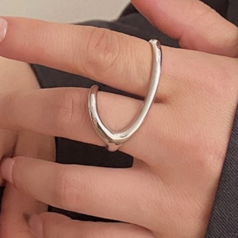 PANJBJ 925 ayar gümüş çizgi ge - Street Fashion Rings incelemesi ve fiyatı