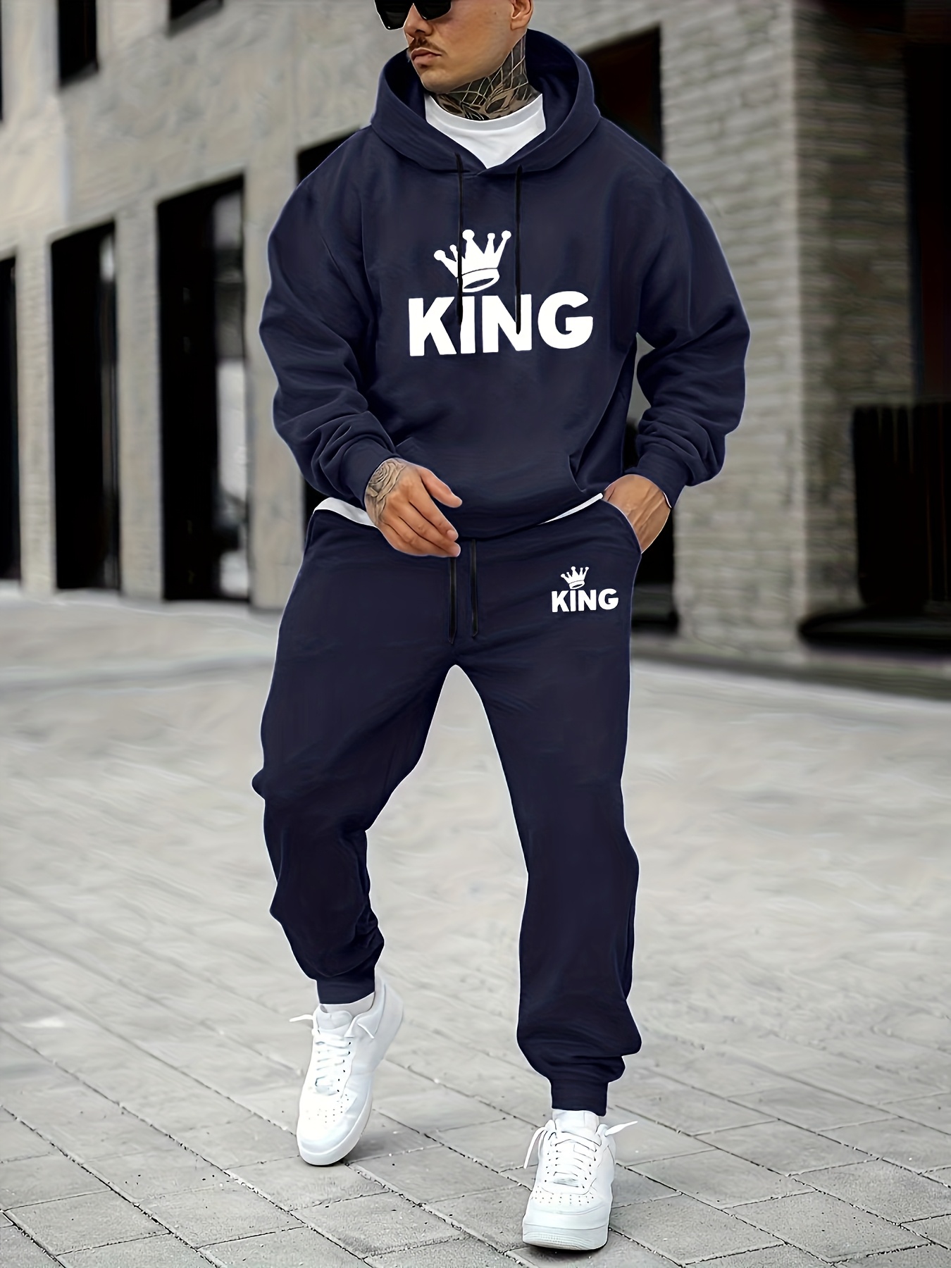 Erkek KING Taç Baskılı Eşofman - Street Fashion Outfit incelemesi ve fiyatı