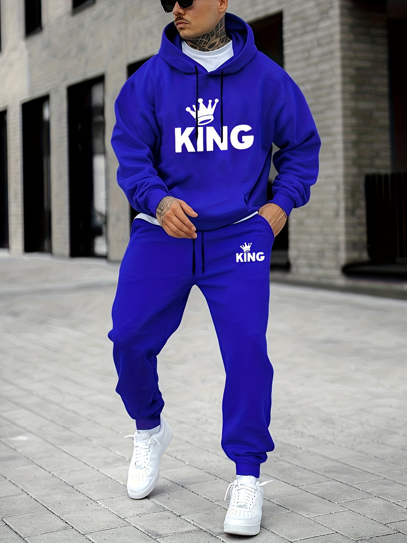 Erkek KING Taç Baskılı Eşofman - Street Fashion Outfit incelemesi ve fiyatı