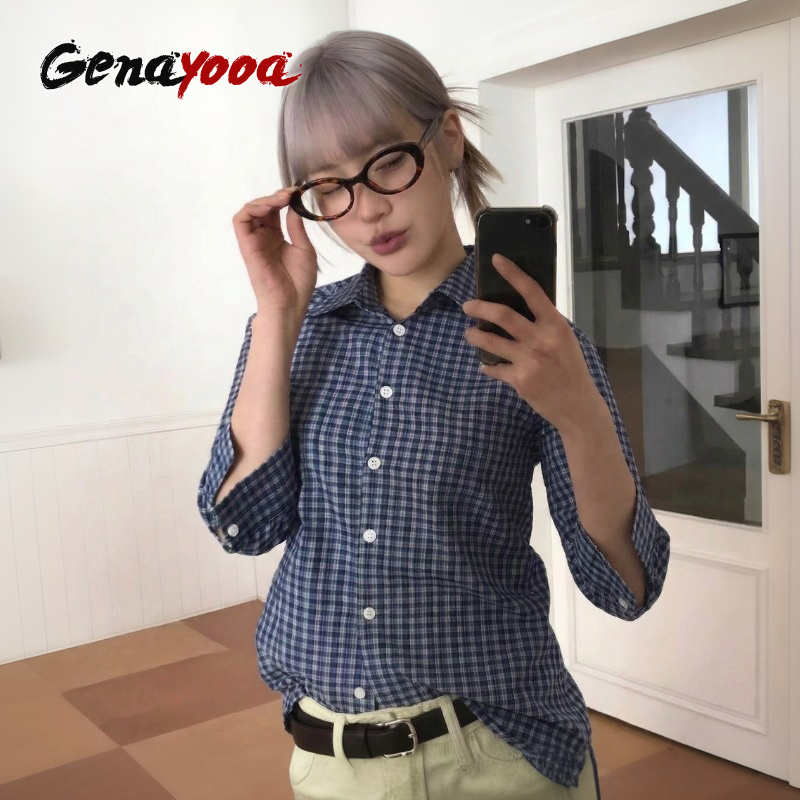 Genayooa Y2k Ekose Gömlek Kadı - Street Fashion In Japan incelemesi ve fiyatı