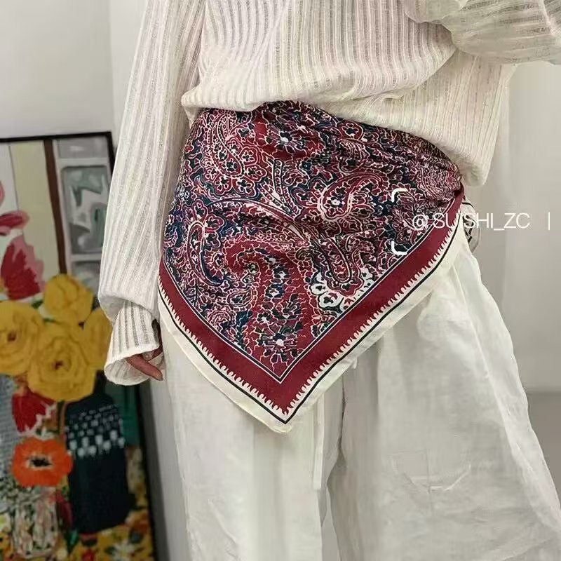 Vintage Kaju Çiçeği Desenli Ka - Bandana Multi Way incelemesi ve fiyatı
