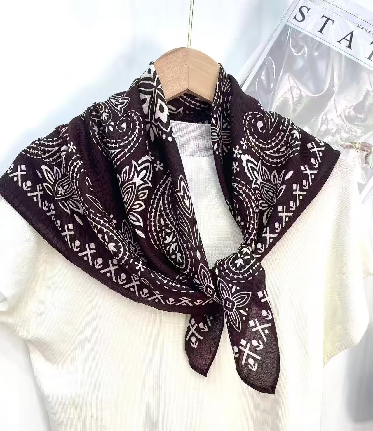 Vintage Kaju Çiçeği Desenli Ka - Bandana Multi Way incelemesi ve fiyatı