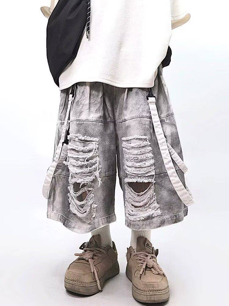 Retro Hip-Hop erkek Yırtık Kot - Street Fashion Hip Hop incelemesi ve fiyatı