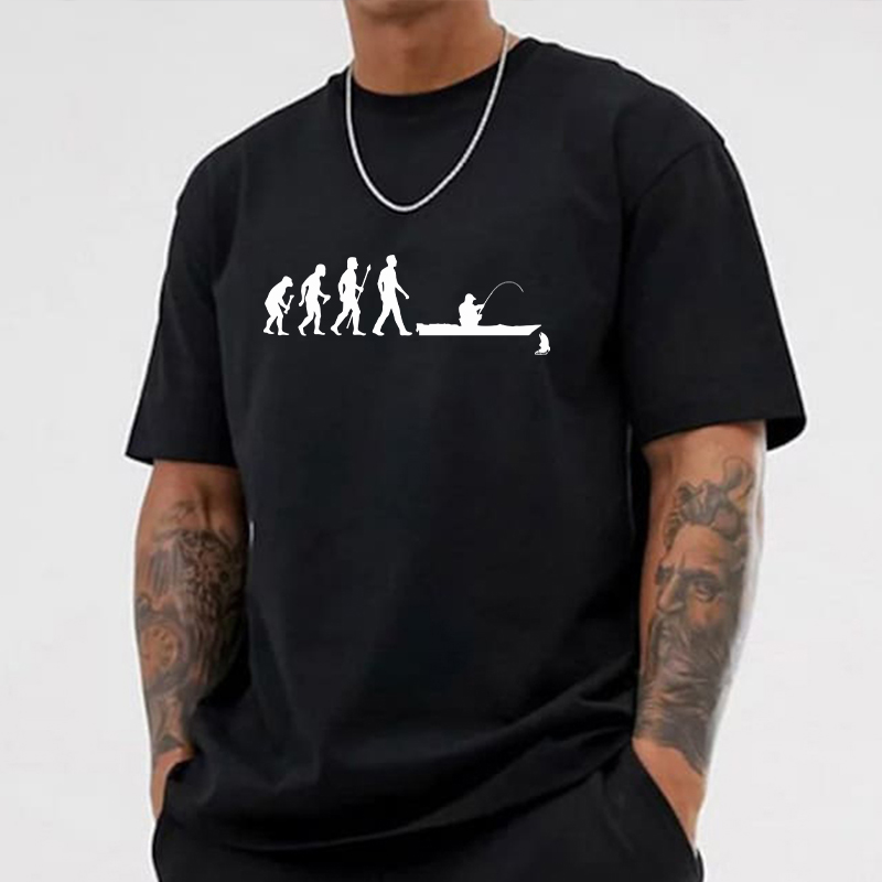 Balıkçılık Evrim baskılı tişör - Street Fashion Evolution incelemesi ve fiyatı